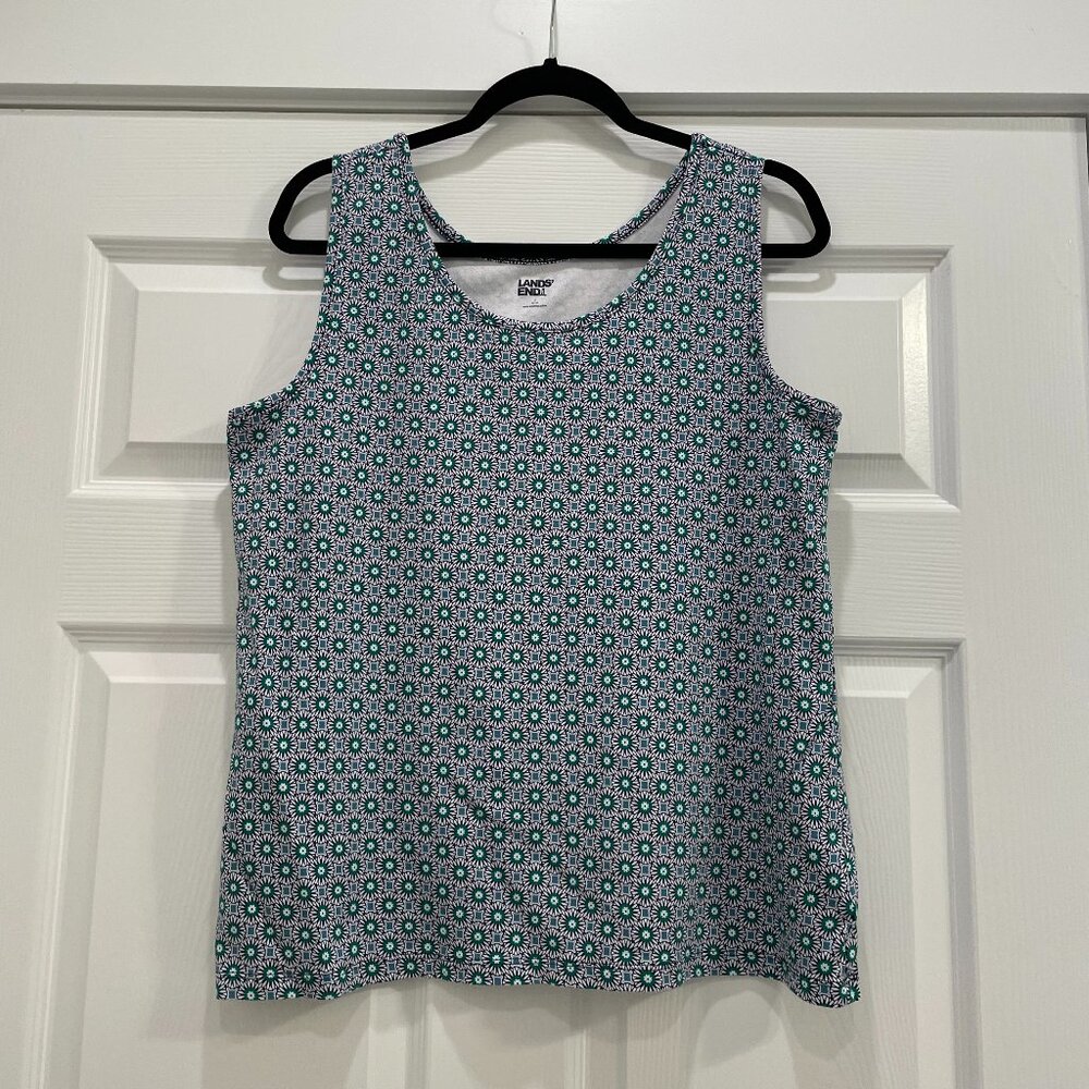 Women's Land’s End Patterned Tank Top L